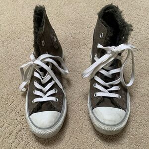 Rare Converse Brown High-Top Suede Sneakers with Soft Accents